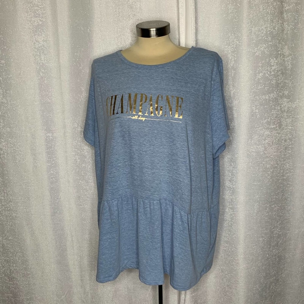 Lane Bryant graphic champagne shirt - Picture 2 of 6